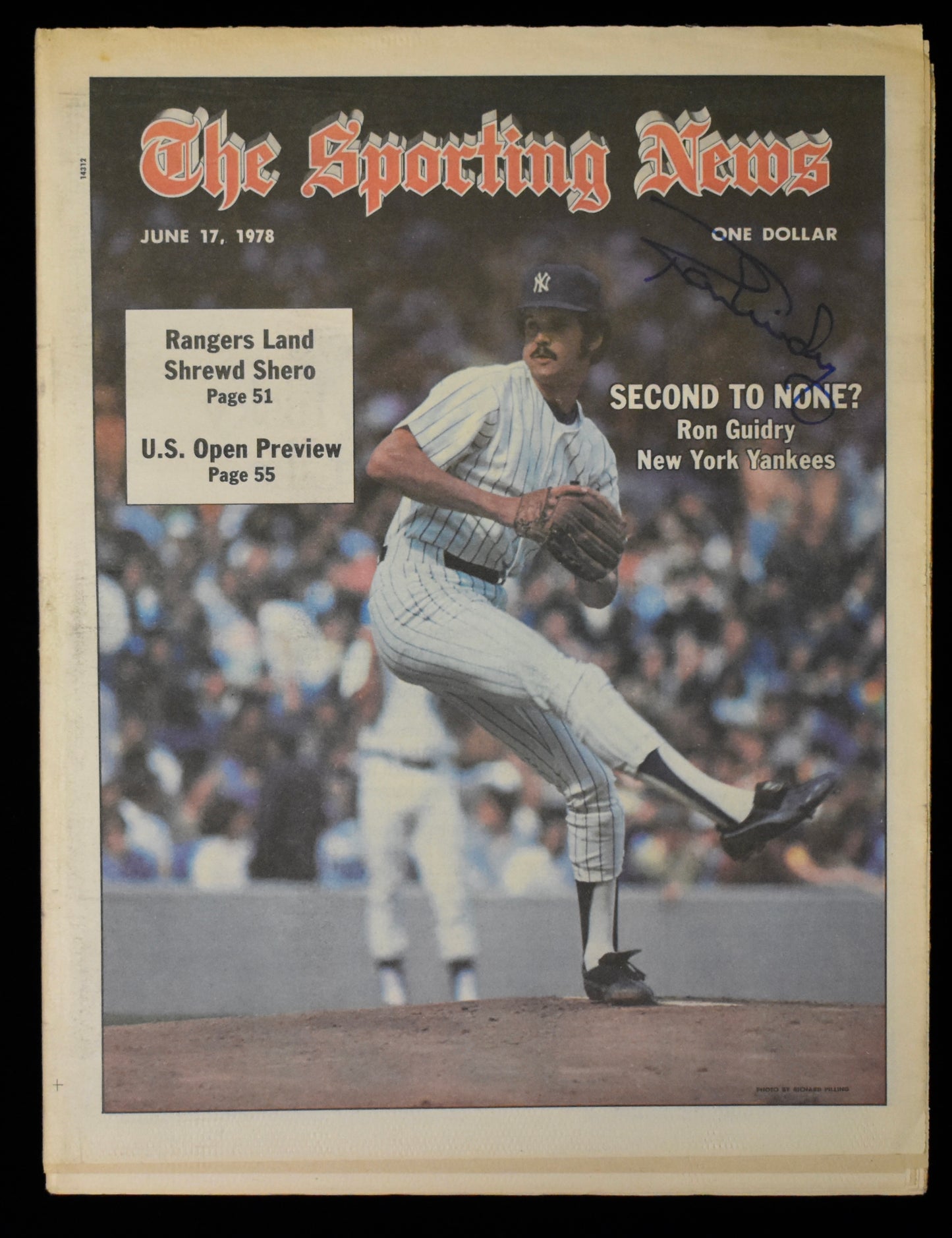 Ron Guidry Signed 1978 The Sporting News Yankees JSA BA208571