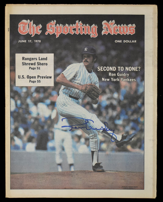 Ron Guidry Signed 1978 The Sporting News Yankees JSA BA208572