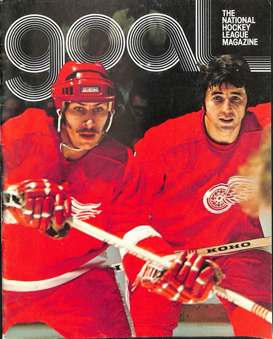 1975 Flyers vs. Red Wings Hockey Game Program/Goal Magazine CLEAN 179622