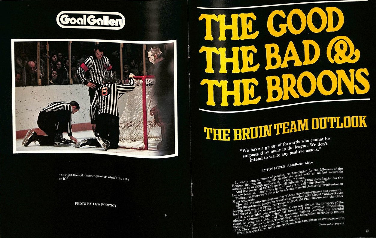 1975 Flyers vs. Red Wings Hockey Game Program/Goal Magazine CLEAN 179622