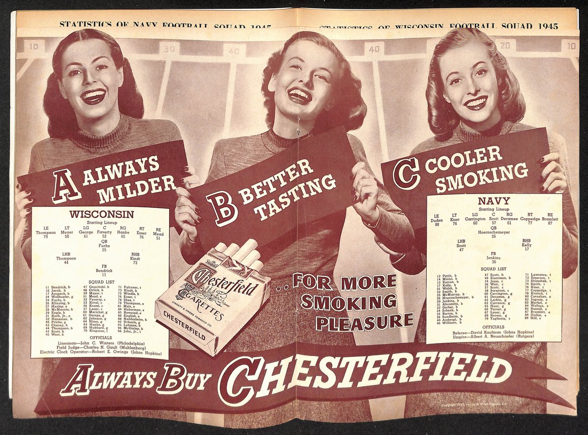 1945 Navy vs. Wisconsin NCAA Football Game Program at Baltimore Stadium 208729