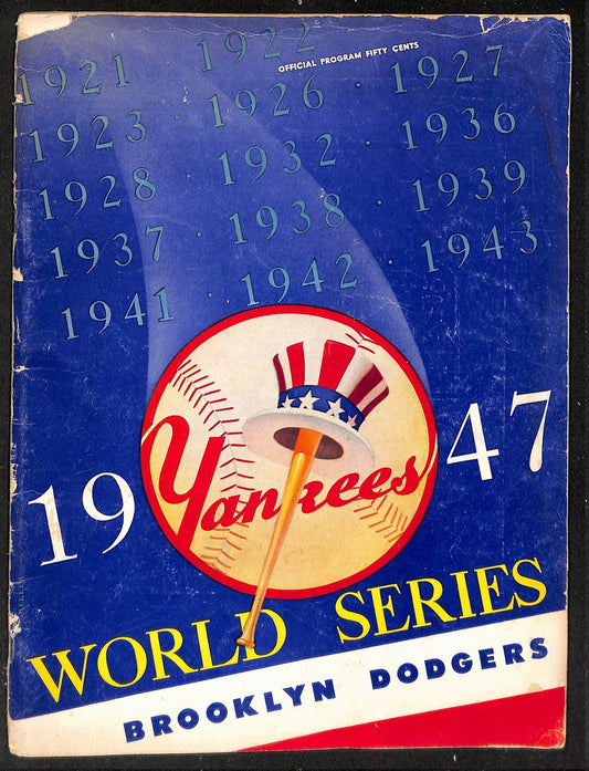 1947 World Series Program New York Yankees vs. Brooklyn Dodgers UNSCORED 208751