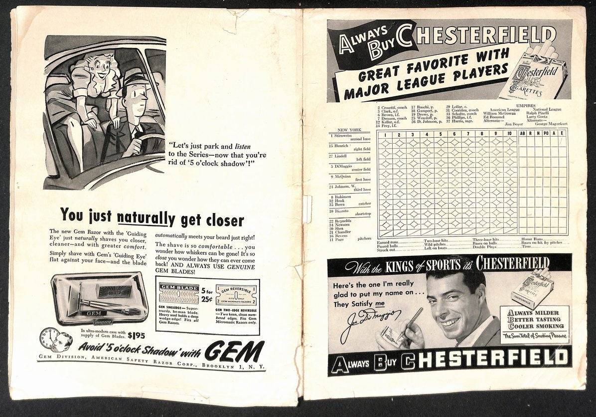 1947 World Series Program New York Yankees vs. Brooklyn Dodgers UNSCORED 208751