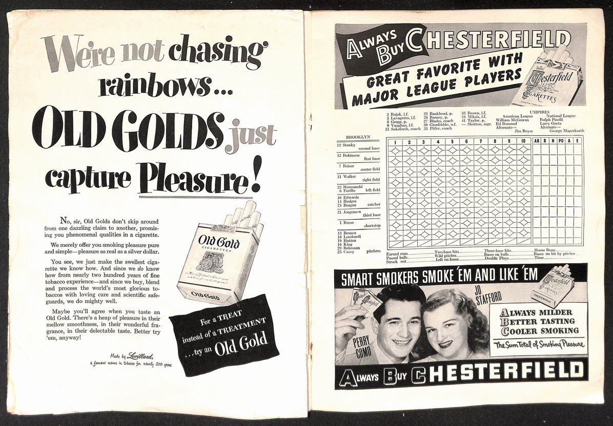 1947 World Series Program New York Yankees vs. Brooklyn Dodgers UNSCORED 208751