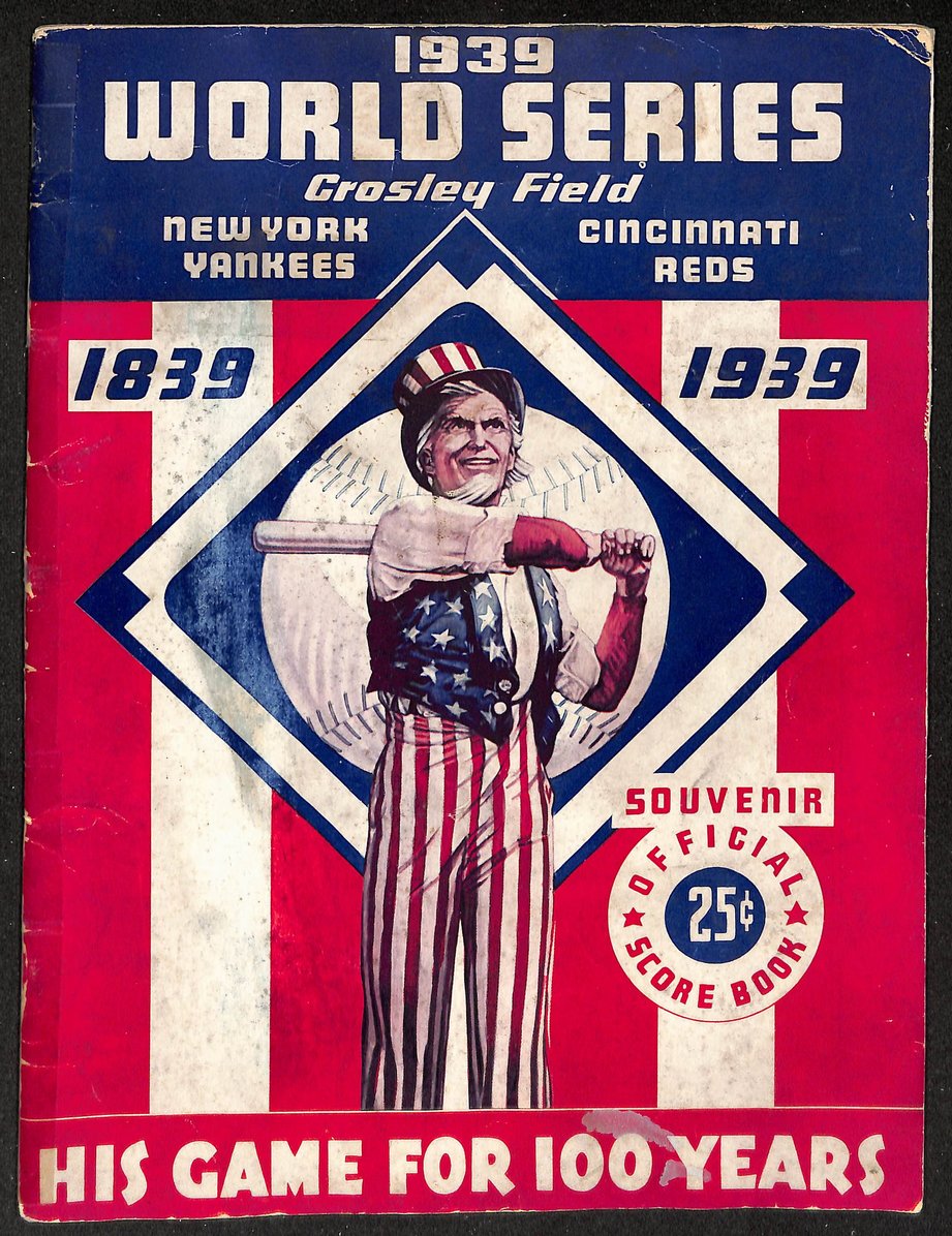 1939 World Series Program New York Yankees vs. Cincinnati Reds UNSCORED 208753