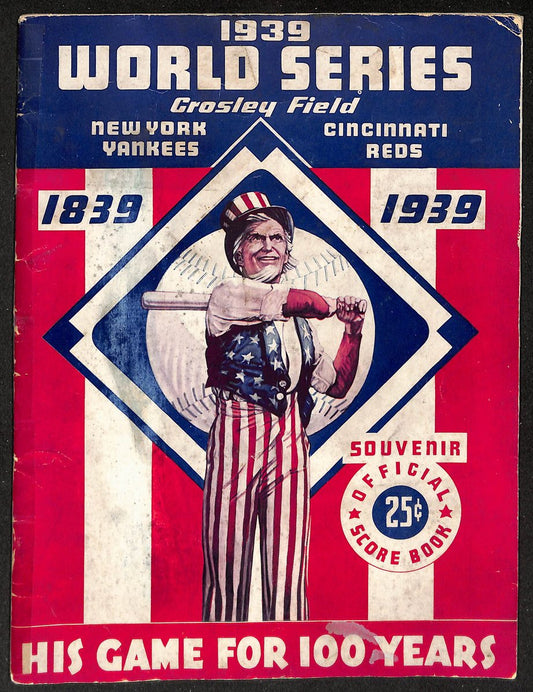 1939 World Series Program New York Yankees vs. Cincinnati Reds UNSCORED 208753