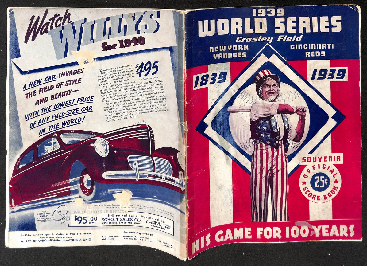 1939 World Series Program New York Yankees vs. Cincinnati Reds UNSCORED 208753