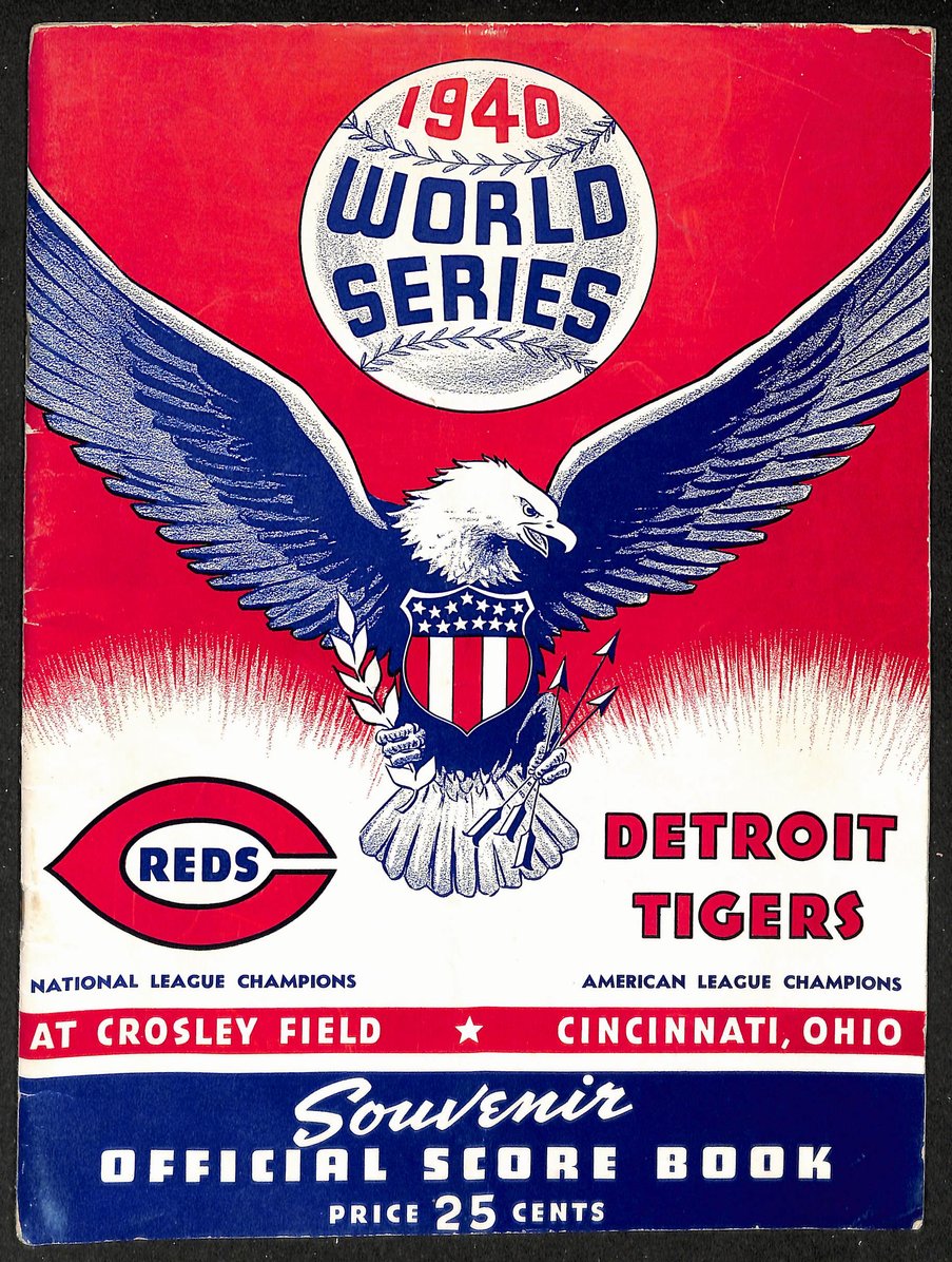 1940 World Series Program Detroit Tigers vs. Cincinnati Reds UNSCORED 208754