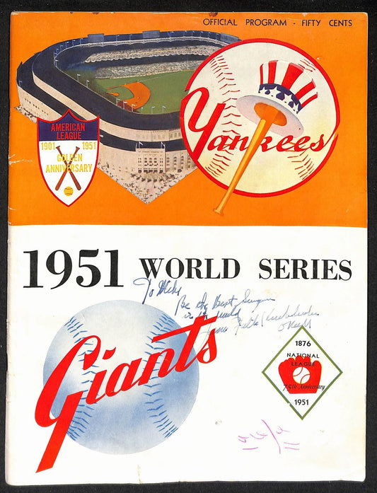 1951 World Series Program New York Yankees vs. New York Giants UNSCORED 208746