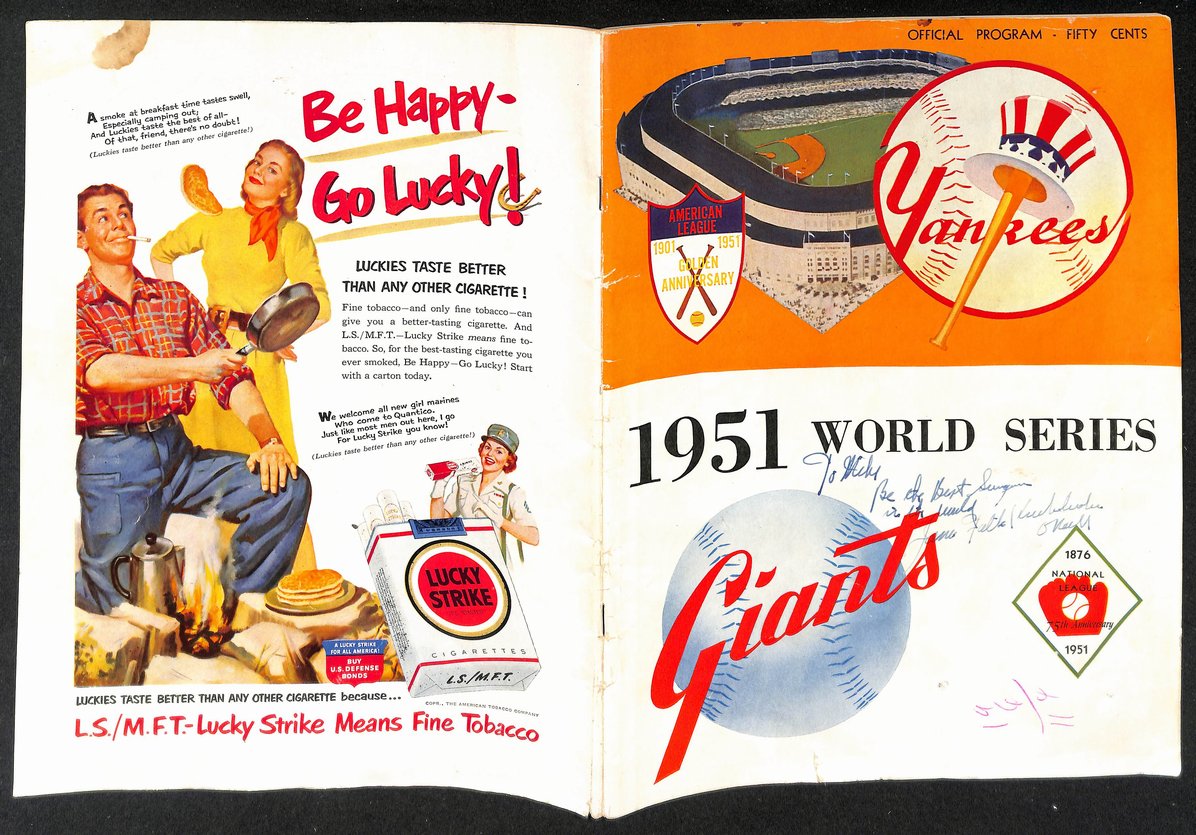 1951 World Series Program New York Yankees vs. New York Giants UNSCORED 208746