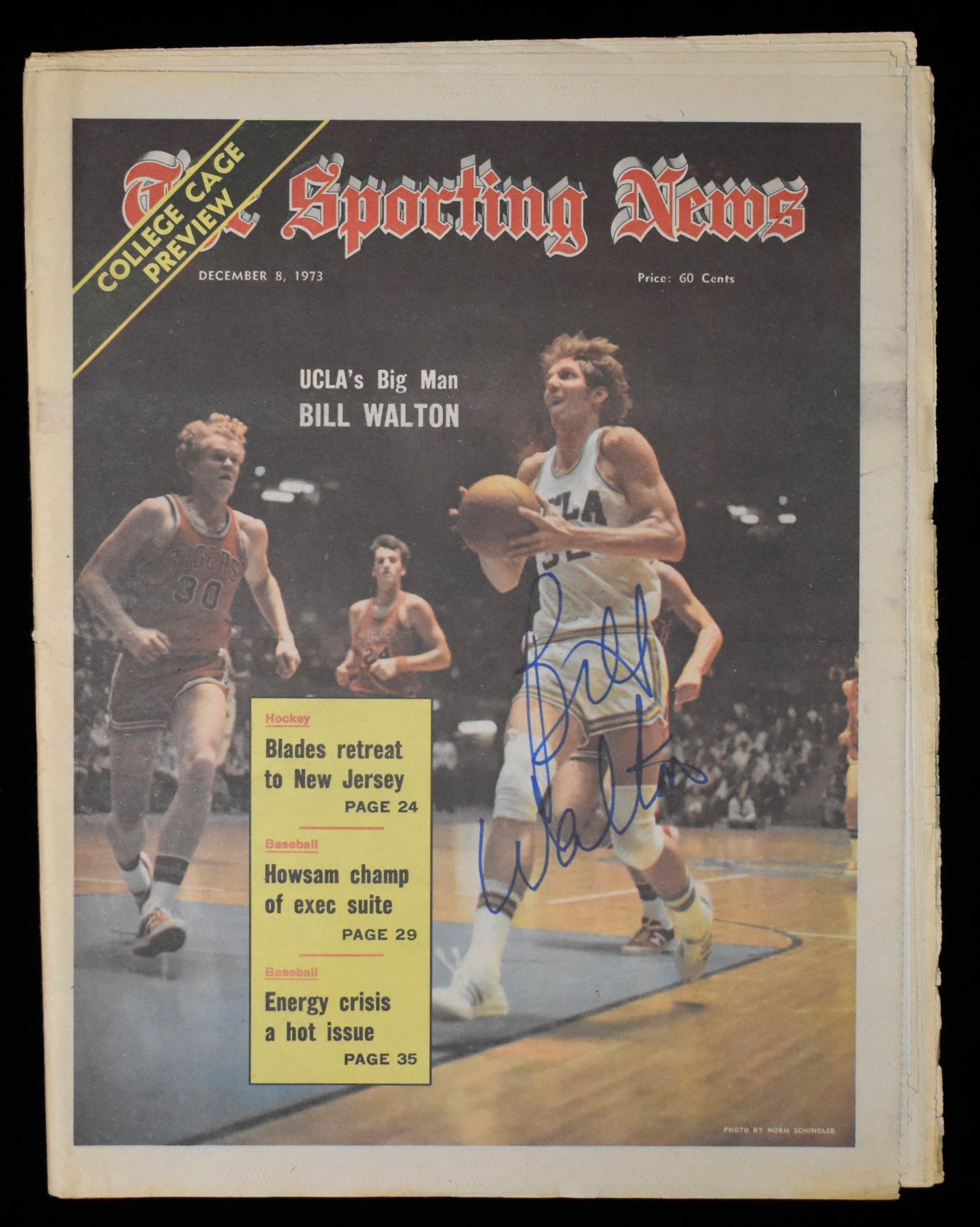 Bill Walton HOF Signed 1973 The Sporting News UCLA JSA BA207995