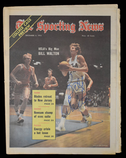 Bill Walton HOF Signed 1973 The Sporting News UCLA JSA BA207995
