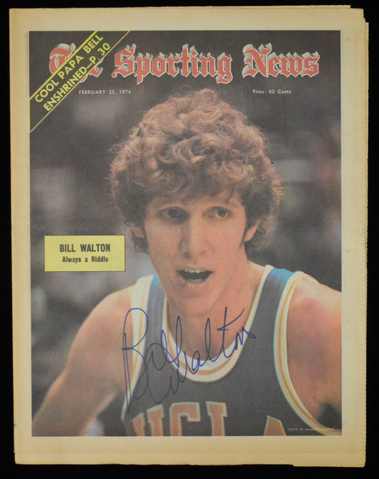 Bill Walton HOF Signed 1974 The Sporting News UCLA JSA BA207996