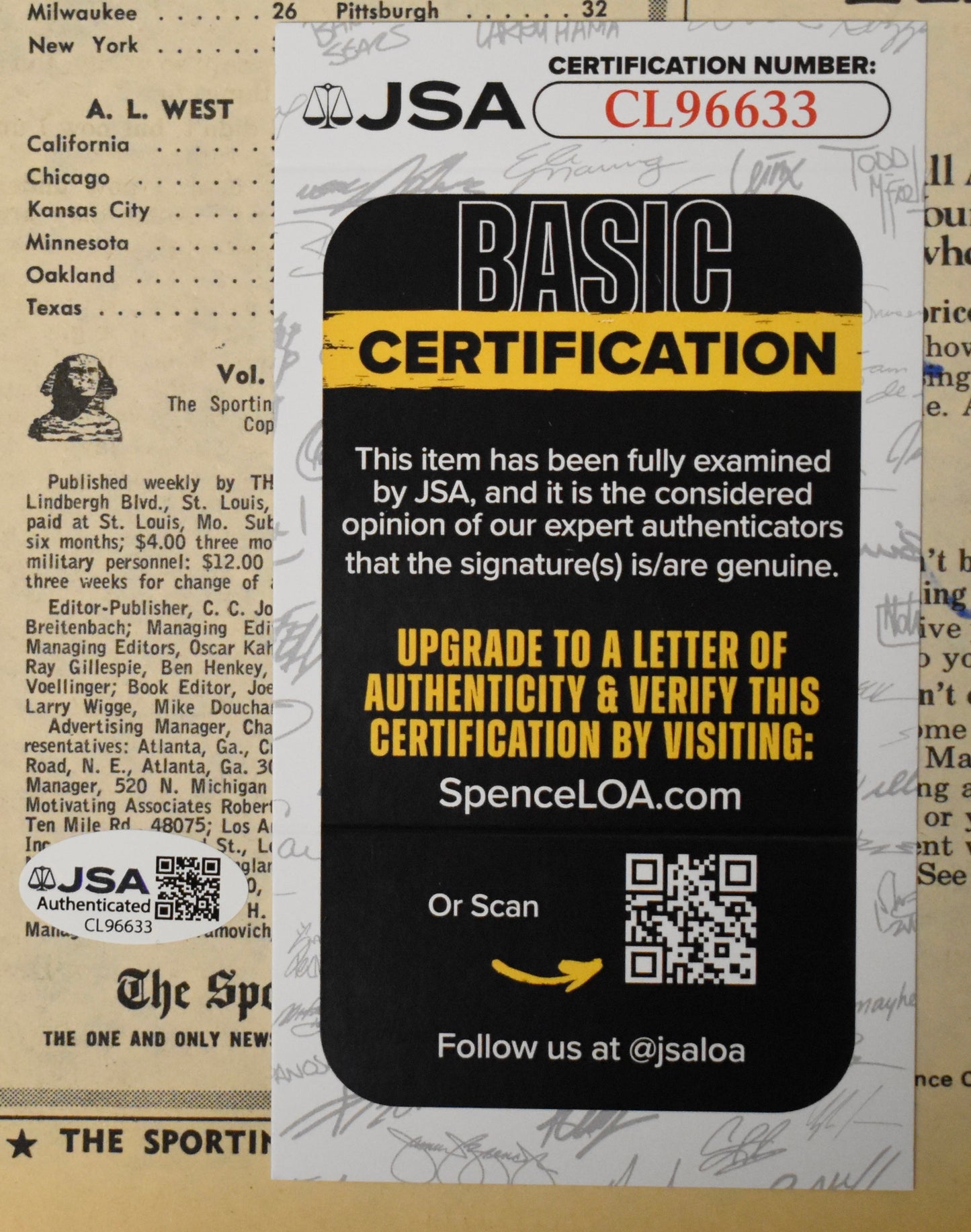 Bill Walton HOF Signed 1974 The Sporting News UCLA JSA BA207996