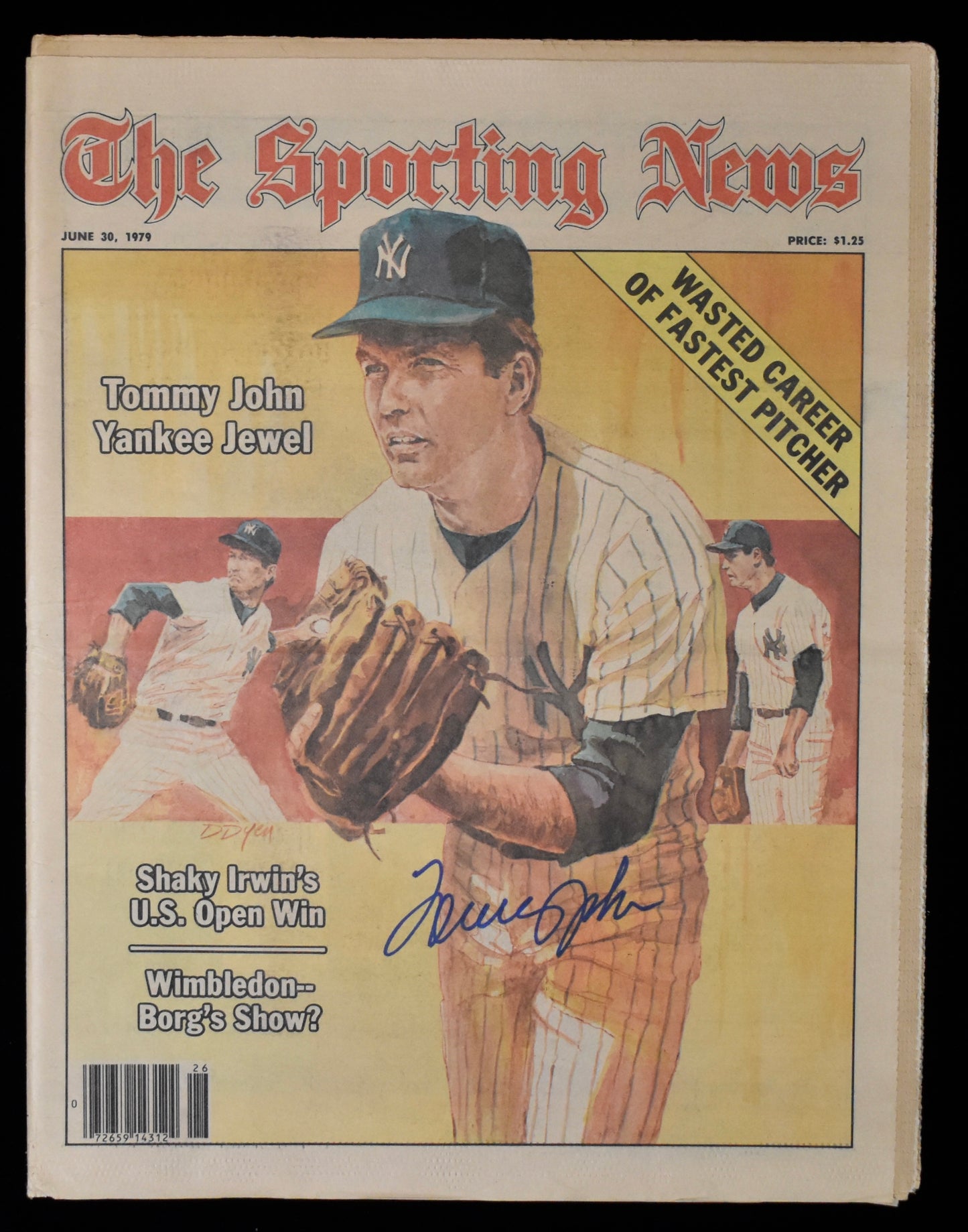 Tommy John Signed 1979 The Sporting News Yankees JSA BA207999