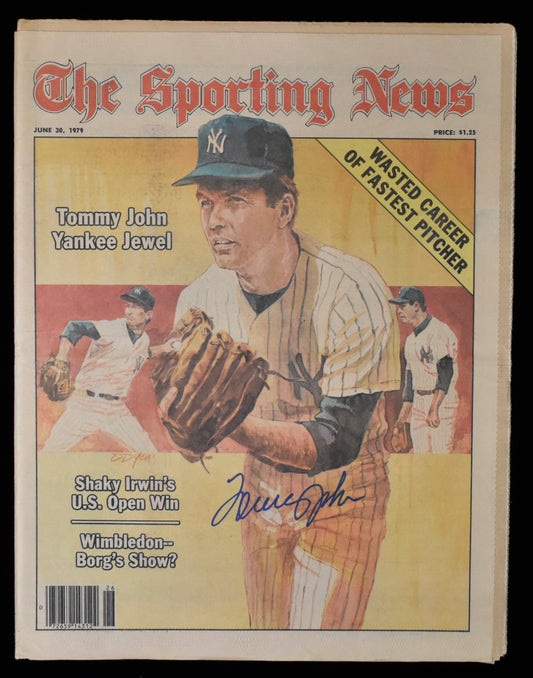 Tommy John Signed 1979 The Sporting News Yankees JSA BA207999