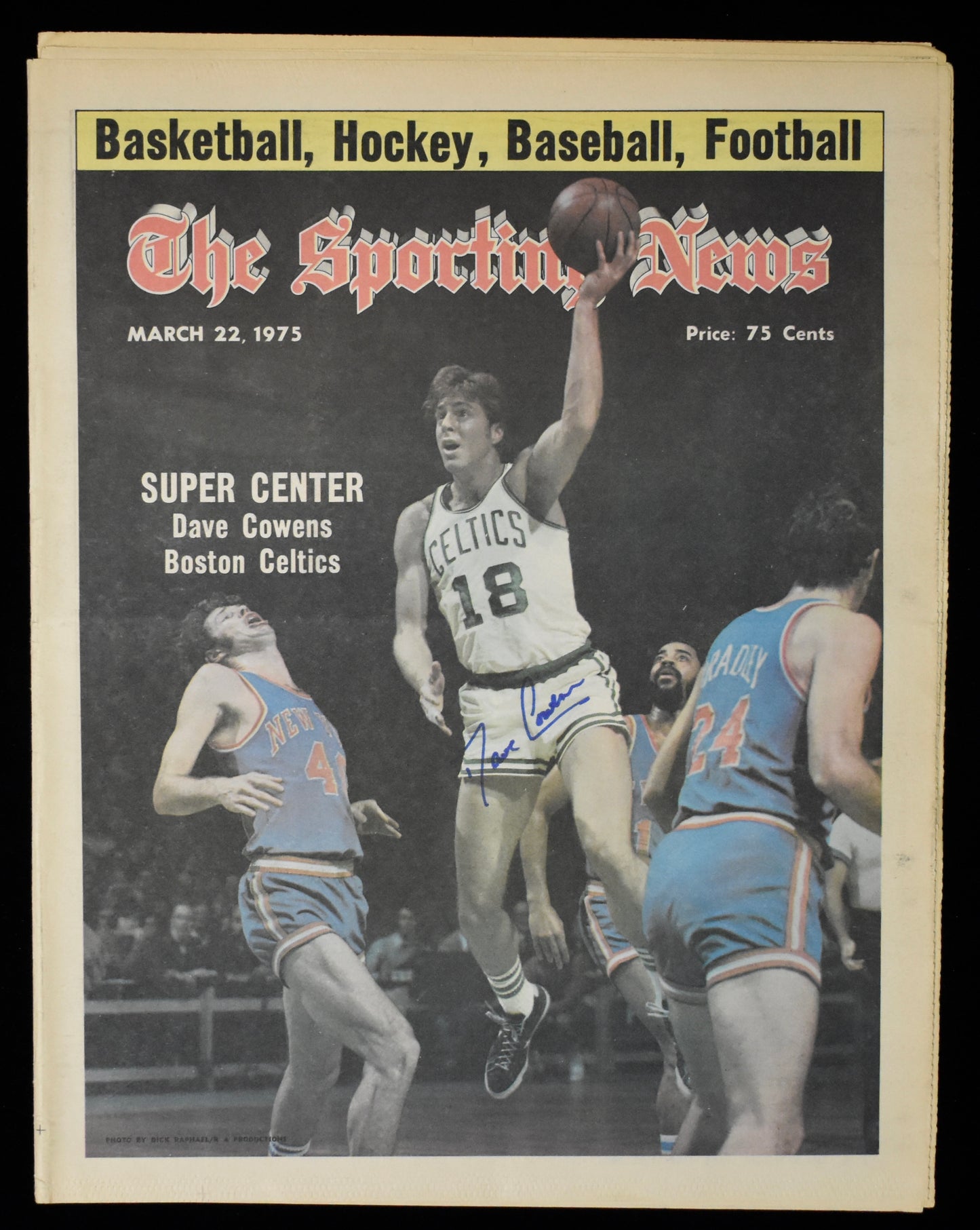 Dave Cowens HOF Signed 1975 The Sporting News Celtics JSA BA208000