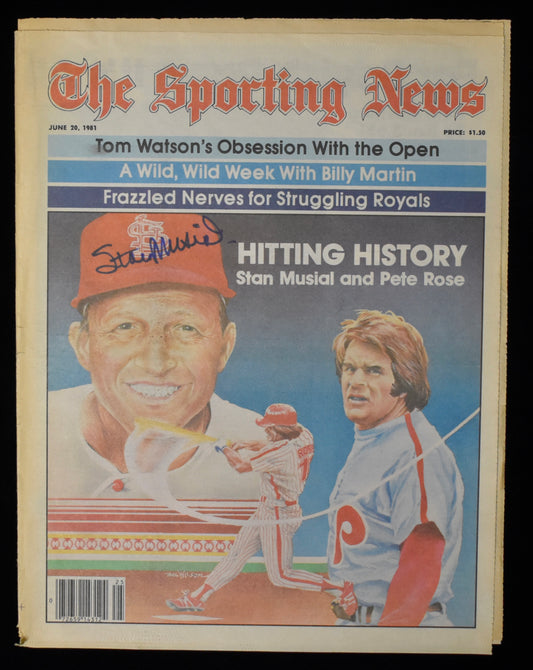 Stan Musial HOF Signed 1981 The Sporting News Cardinals JSA BA208005