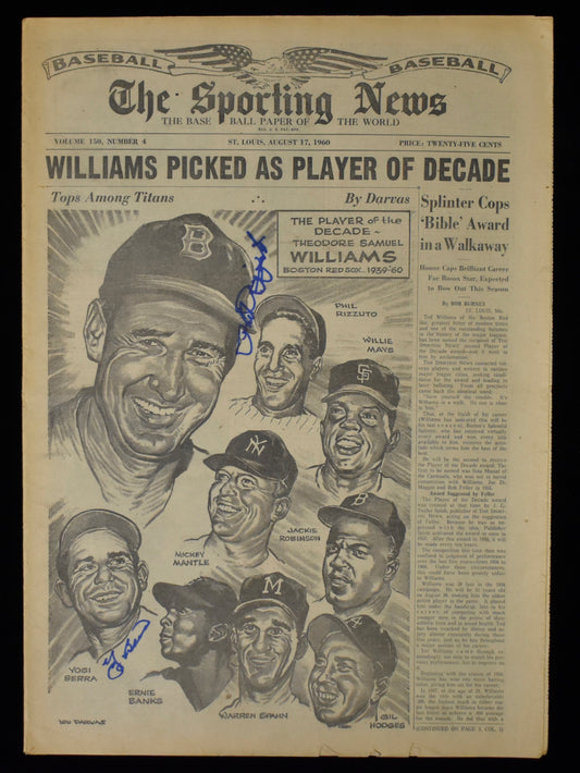 Yogi Berra & Phil Rizzuto HOF Signed 1960 The Sporting News Yankees JSA BA208011