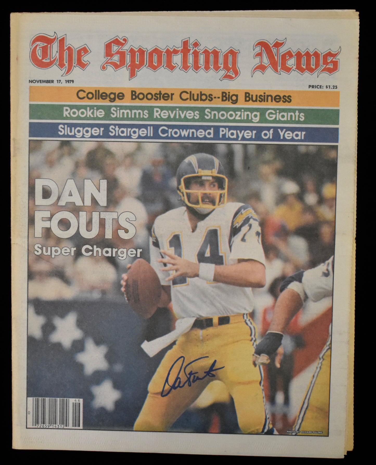 Dan Fouts HOF Signed 1979 The Sporting News Chargers JSA BA208014