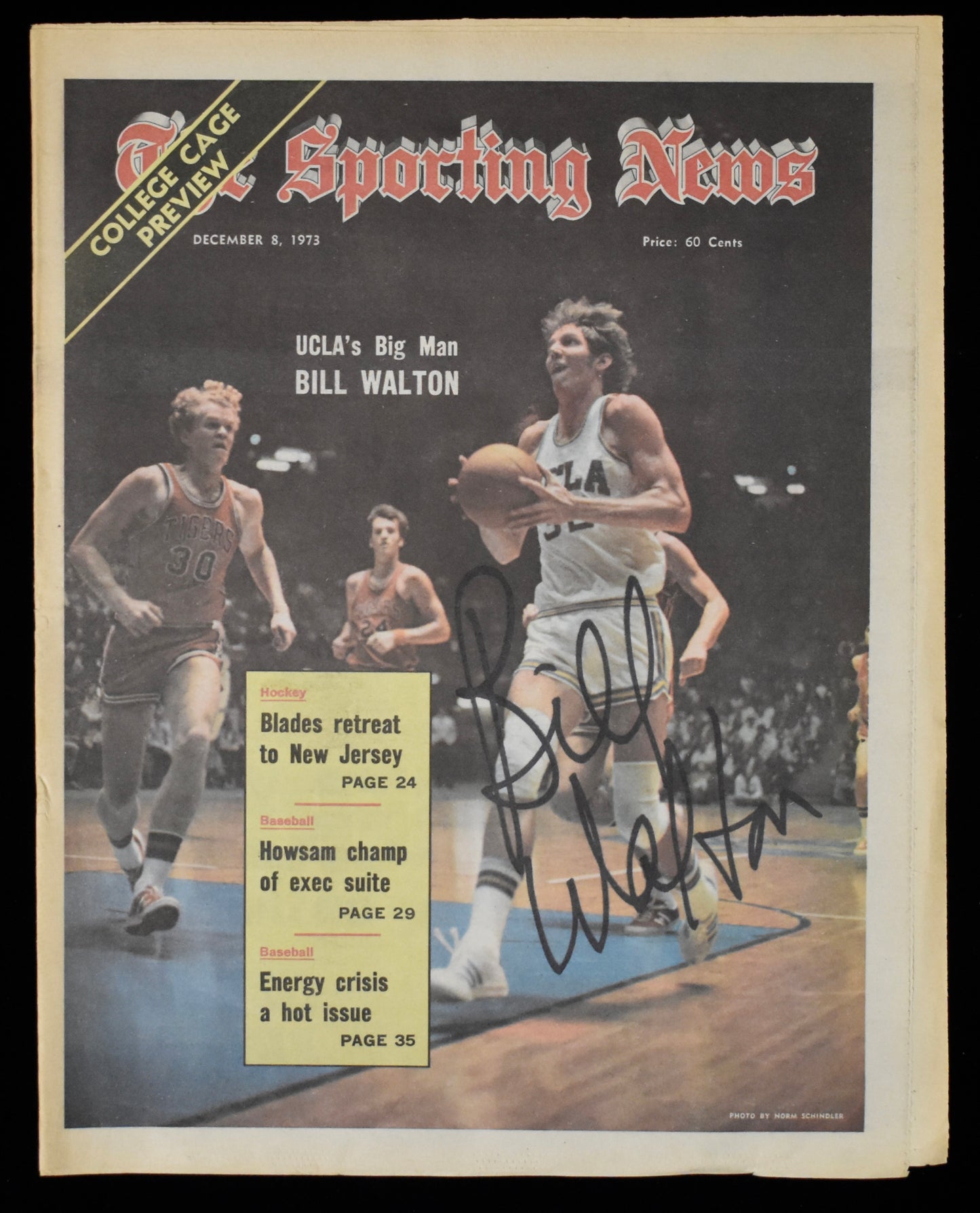 Bill Walton HOF Signed 1973 The Sporting News UCLA JSA BA207994