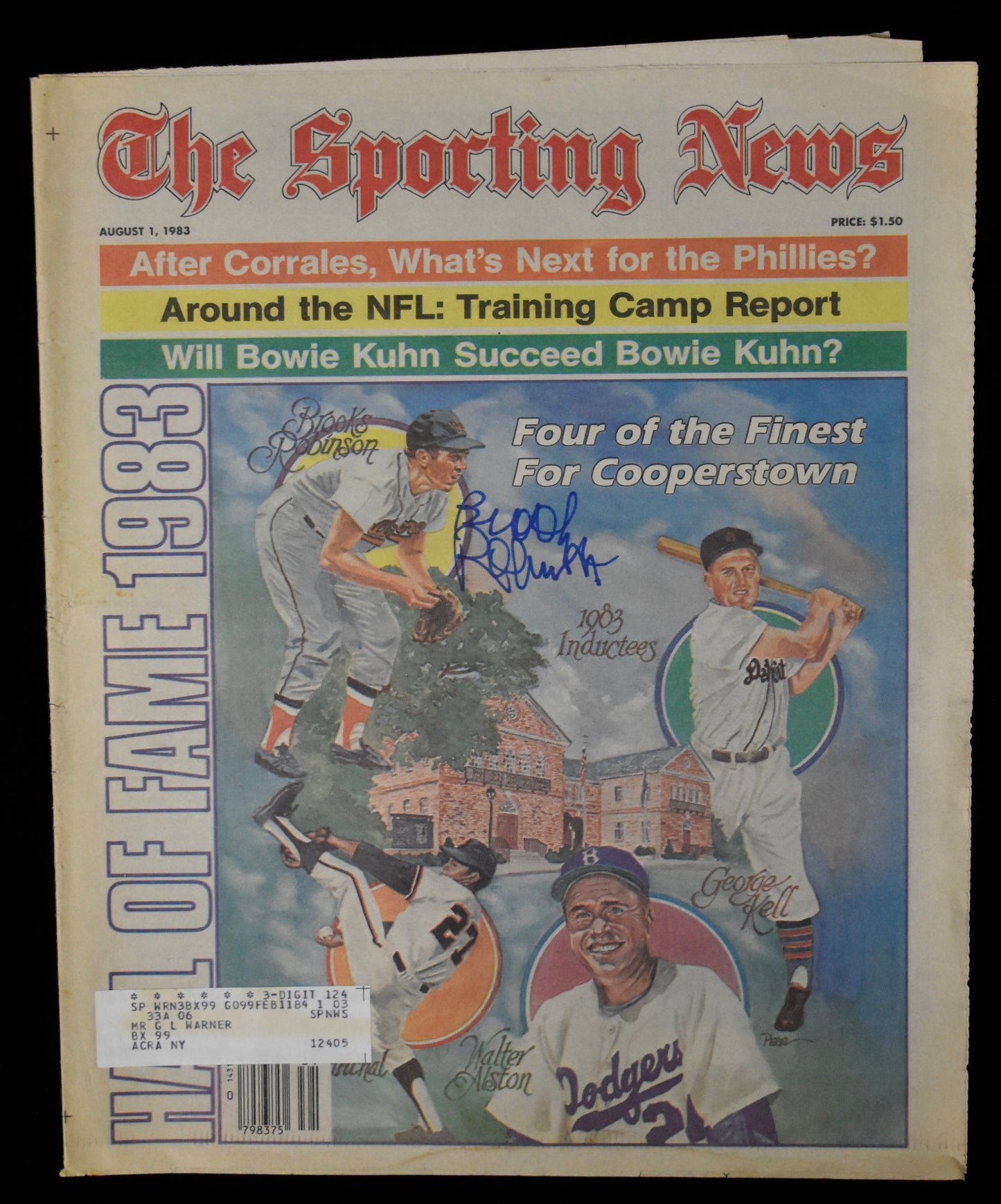 Brooks Robinson HOF Signed 1983 The Sporting News Orioles JSA BA207989
