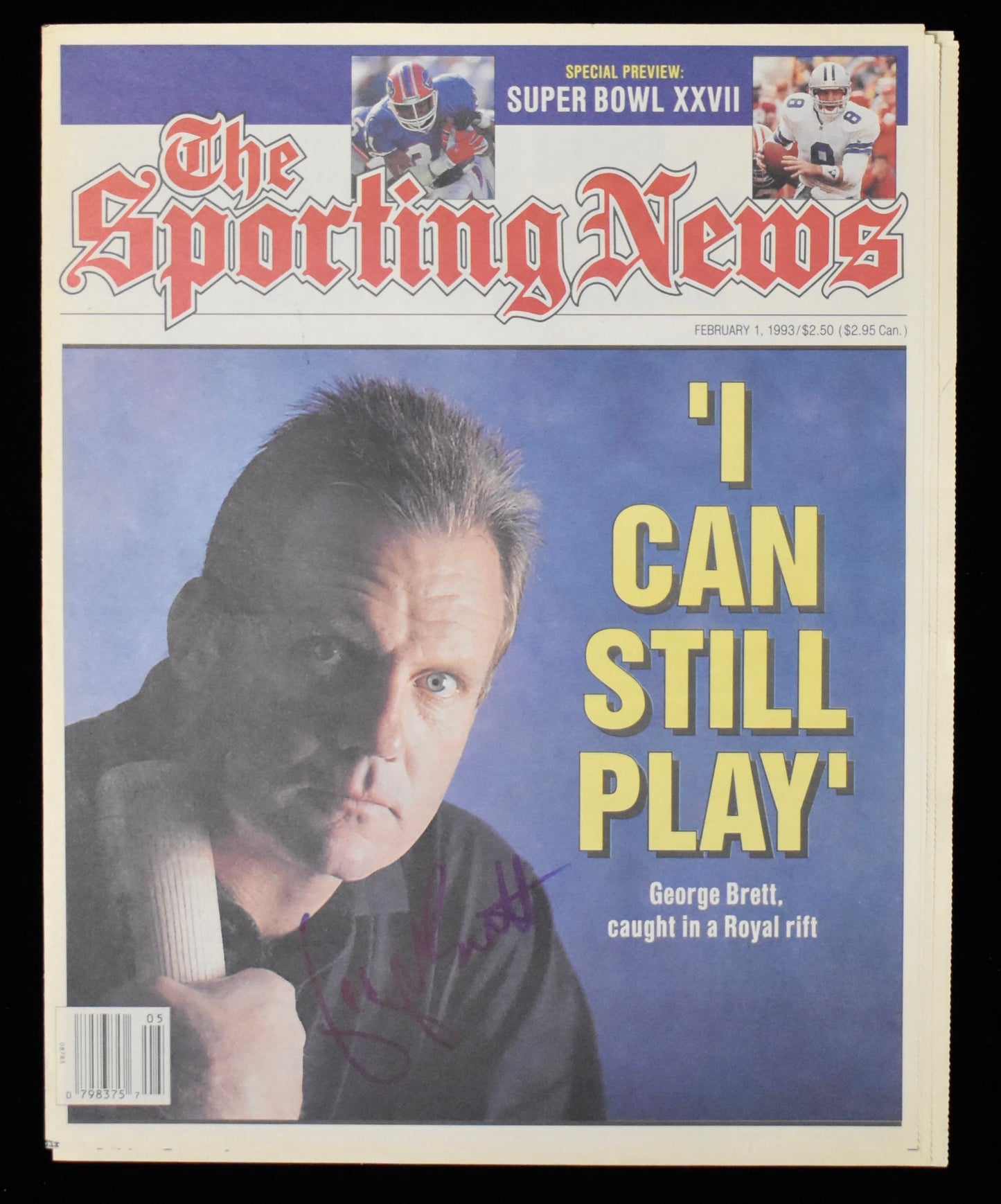George Brett HOF Signed 1993 The Sporting News Royals JSA BA207986