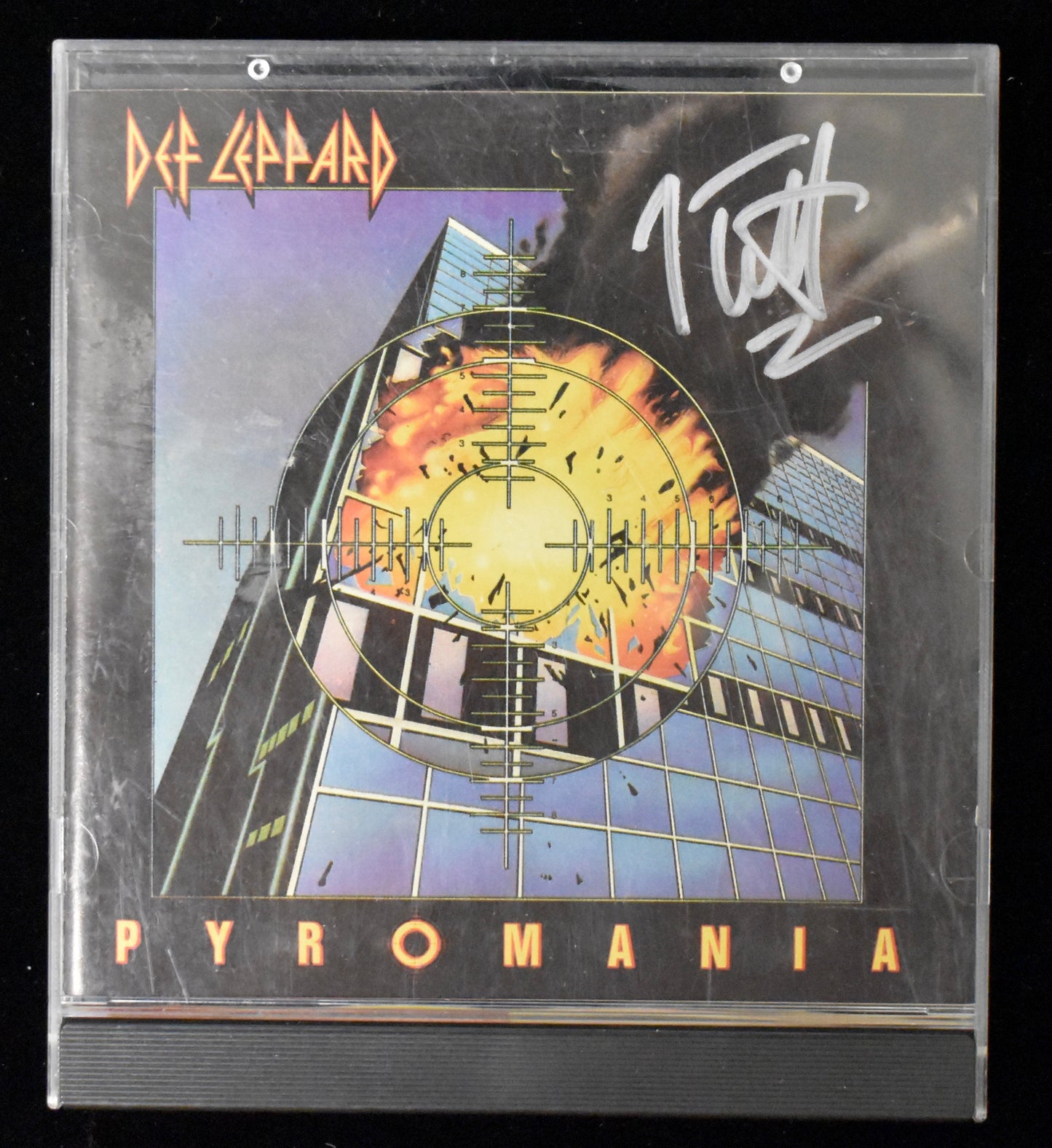 Joe Elliott Signed/Autographed Def Leppard Pyromania CD Cover JSA BA208649