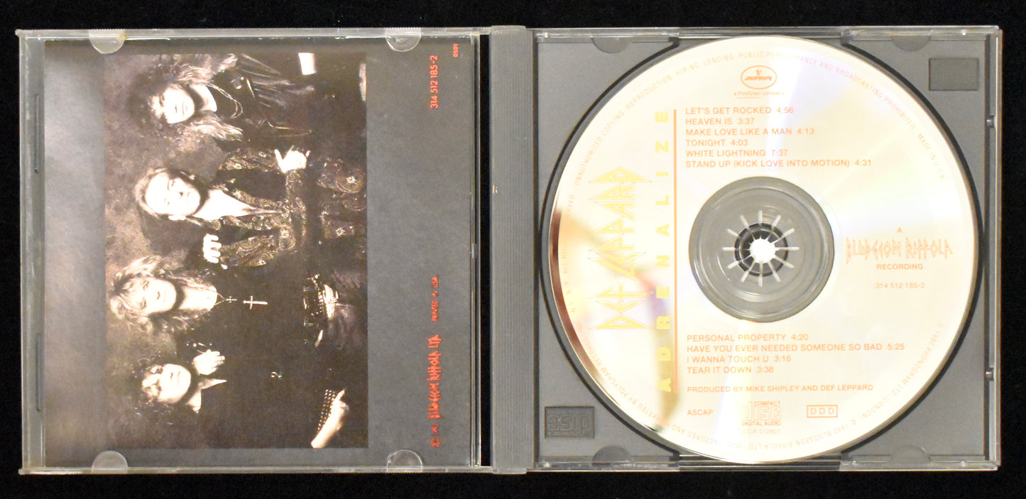 Joe Elliott Signed/Autographed Def Leppard Adrenalize CD Cover JSA BA208652