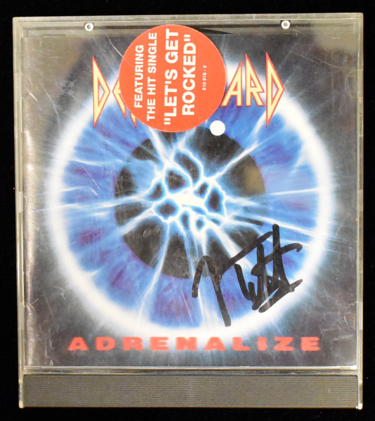 Joe Elliott Signed/Autographed Def Leppard Adrenalize CD Cover JSA BA208654