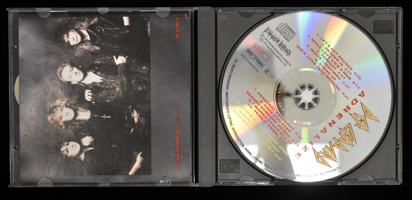 Joe Elliott Signed/Autographed Def Leppard Adrenalize CD Cover JSA BA208654