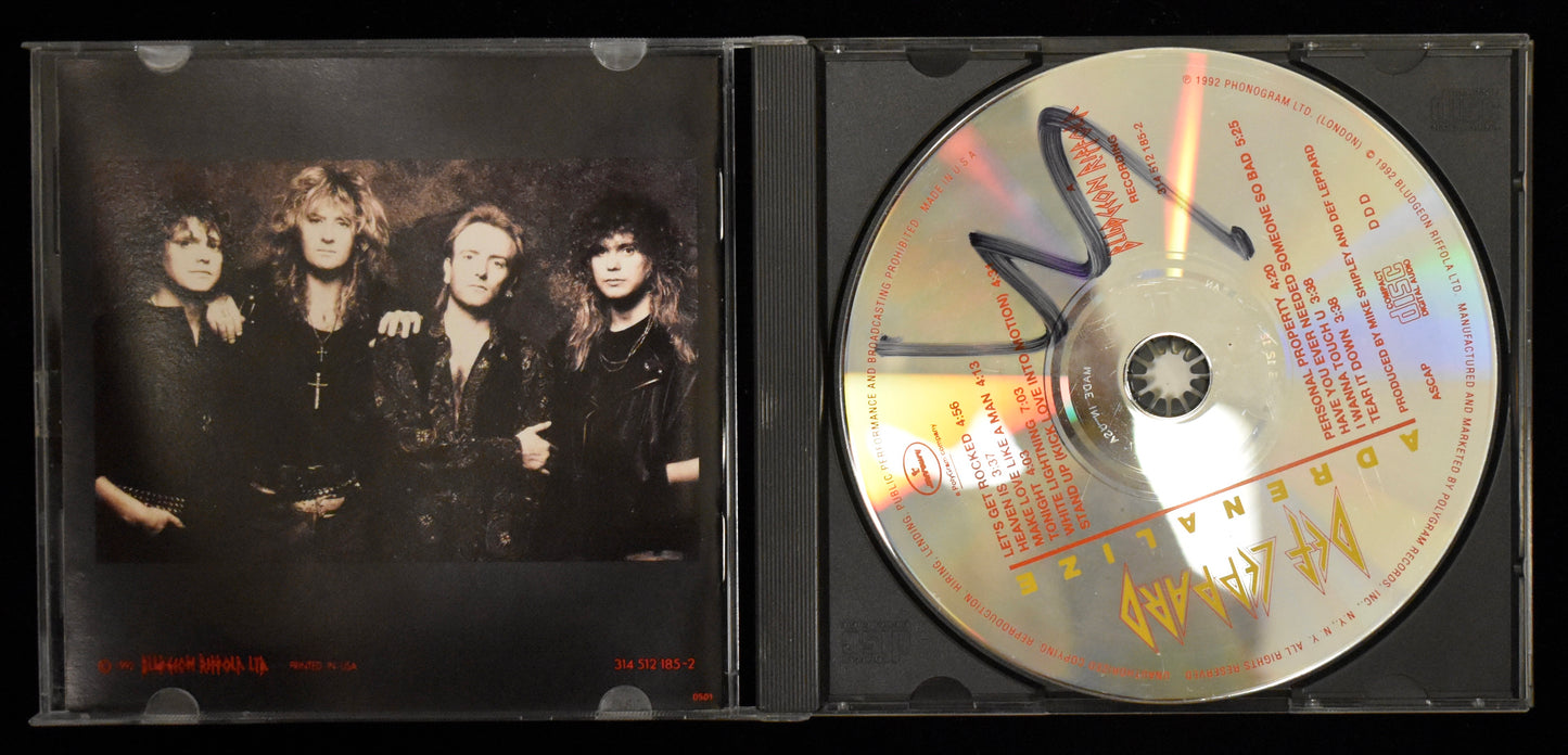 Joe Elliott Signed/Autographed Def Leppard Adrenalize CD Cover JSA BA208656
