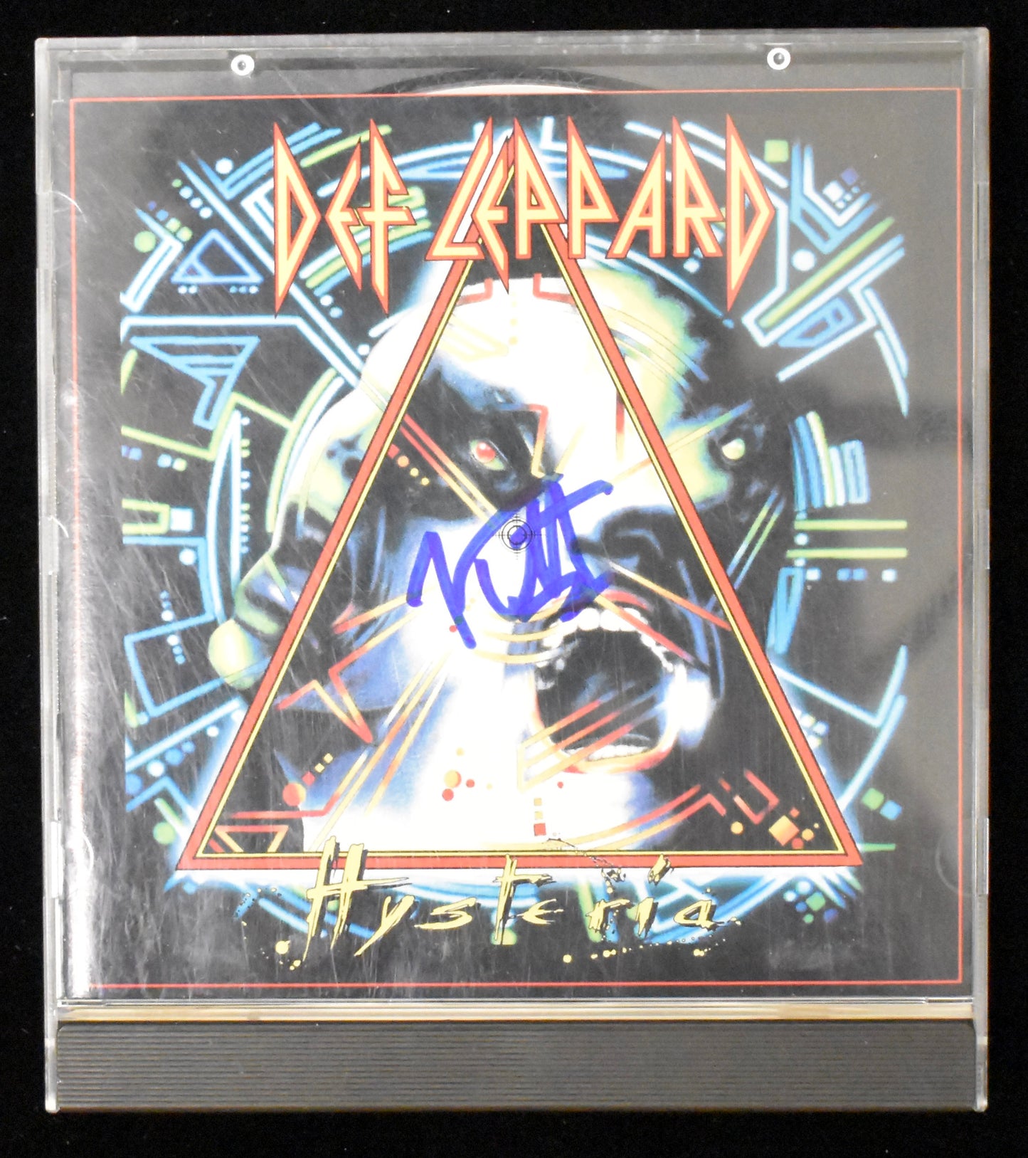 Joe Elliott Signed/Autographed Def Leppard Hysteria CD Cover JSA BA208661