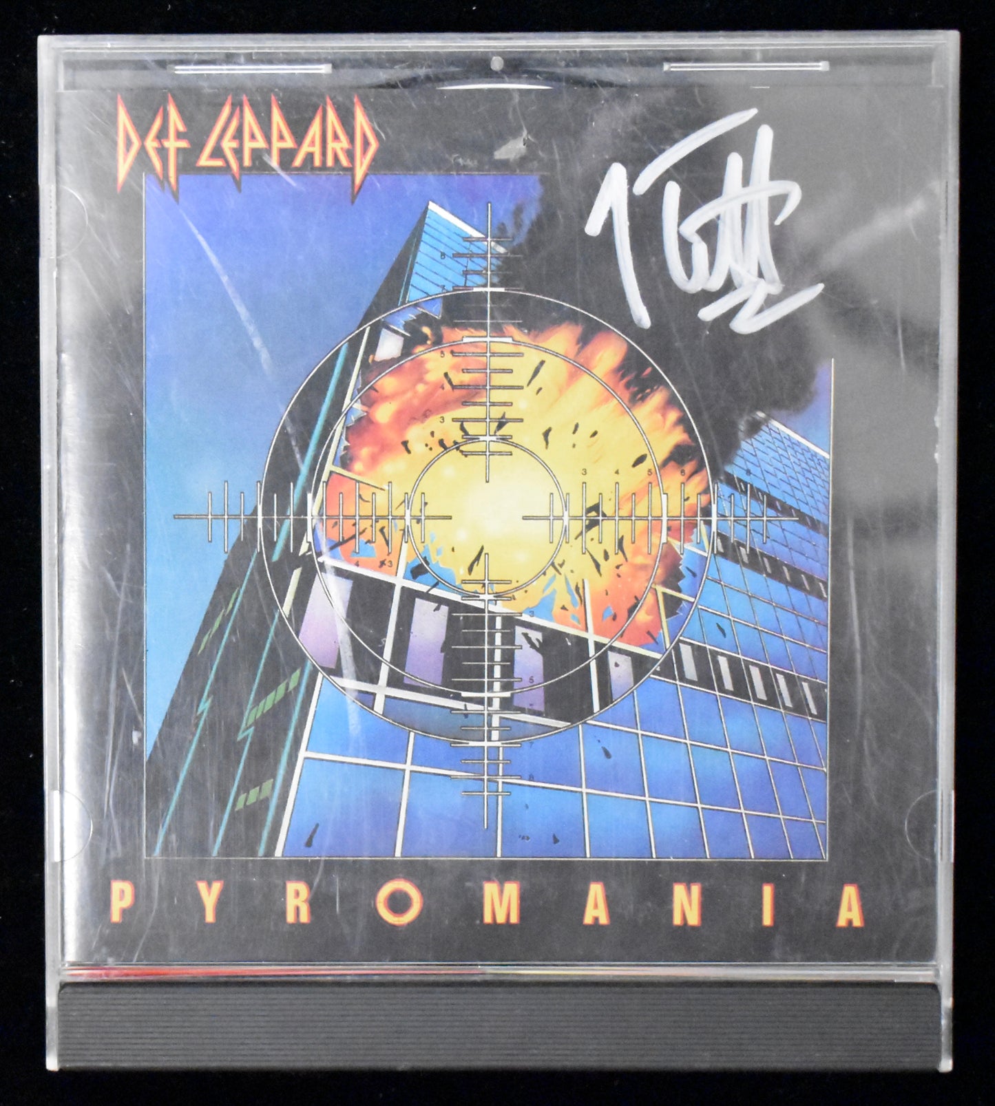 Joe Elliott Signed/Autographed Def Leppard Pyromania CD Cover JSA BA208663