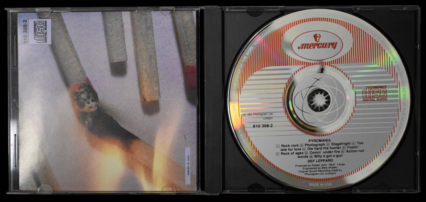 Joe Elliott Signed/Autographed Def Leppard Pyromania CD Cover JSA BA208663
