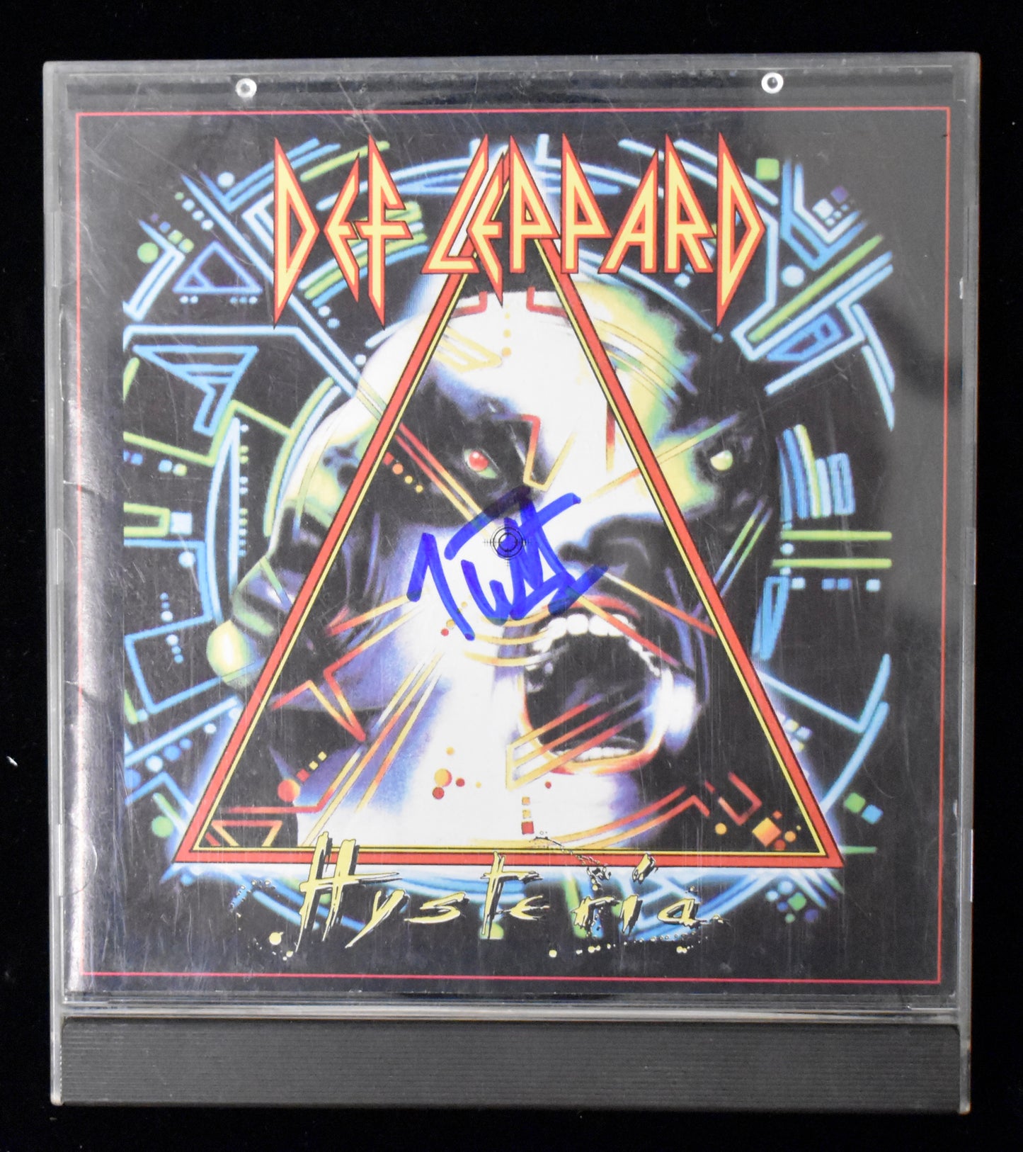 Joe Elliott Signed/Autographed Def Leppard Hysteria CD Cover JSA BA208665