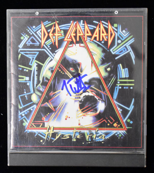 Joe Elliott Signed/Autographed Def Leppard Hysteria CD Cover JSA BA208665