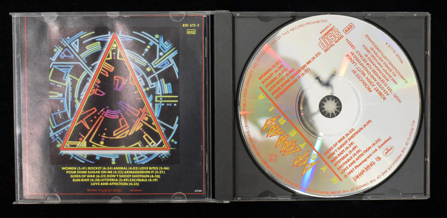 Joe Elliott Signed/Autographed Def Leppard Hysteria CD Cover JSA BA208666