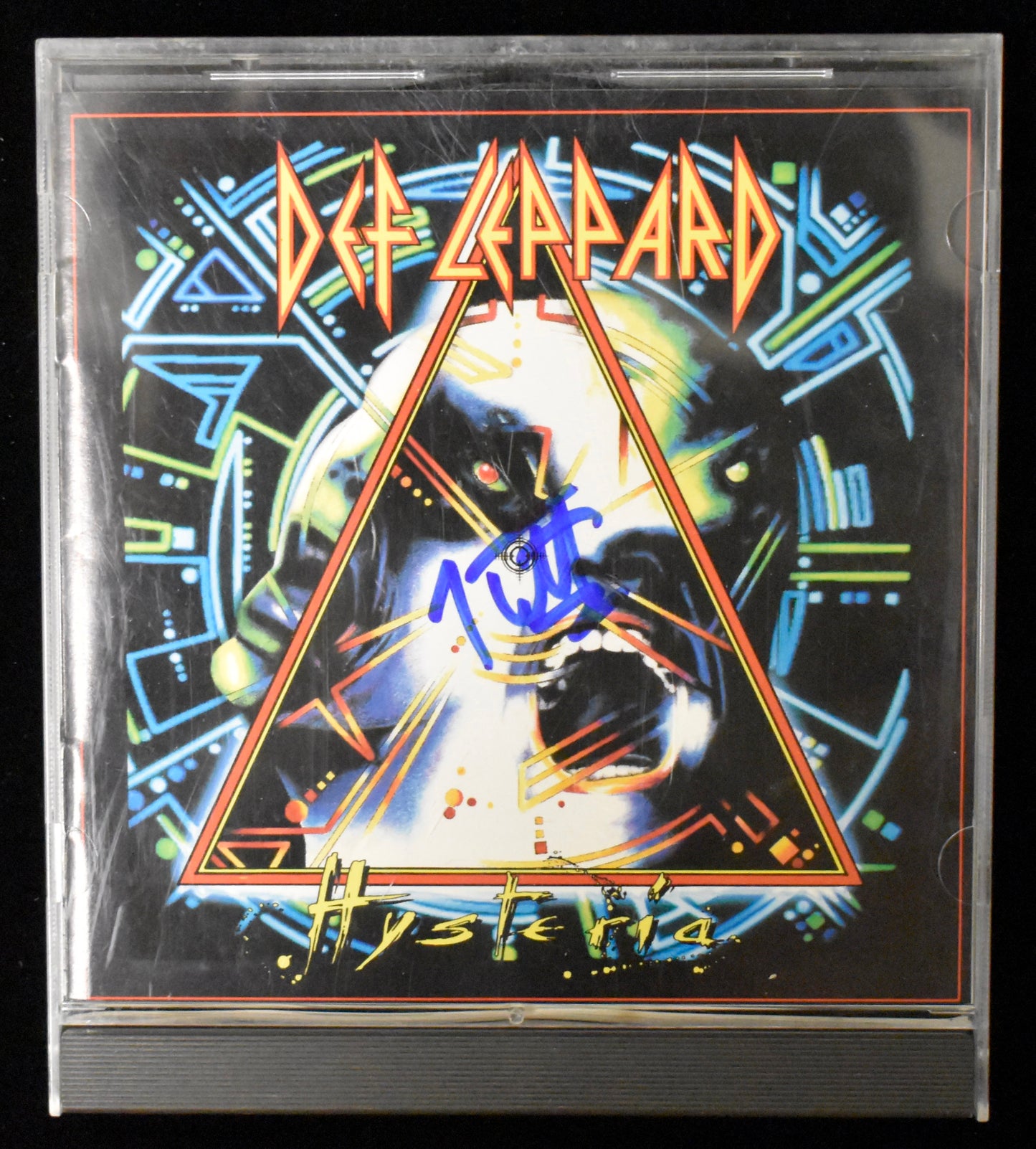 Joe Elliott Signed/Autographed Def Leppard Hysteria CD Cover JSA BA208668