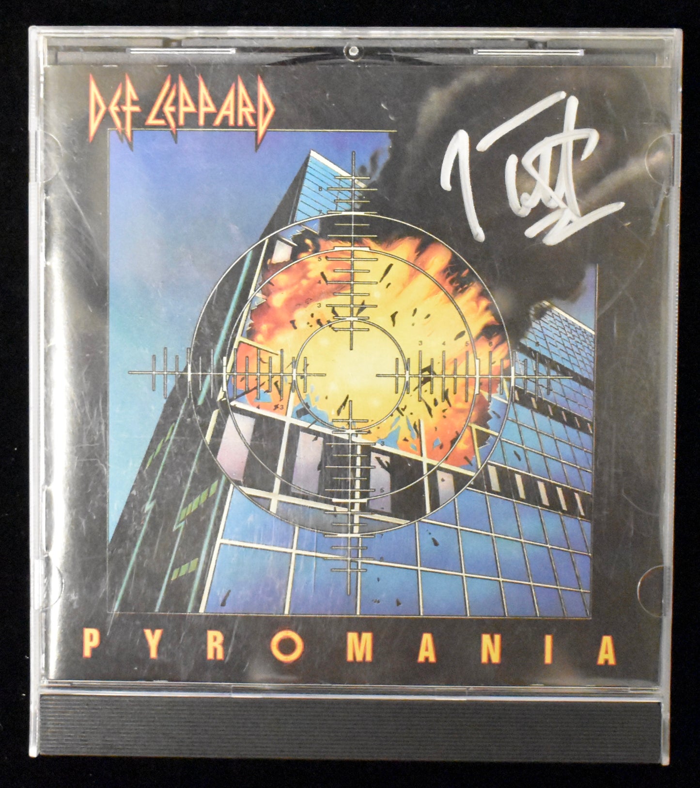 Joe Elliott Signed/Autographed Def Leppard Pyromania CD Cover JSA BA208669