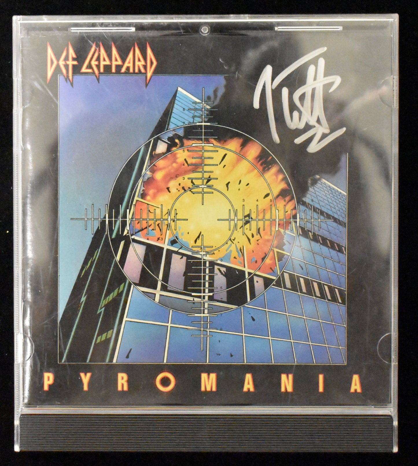 Joe Elliott Signed/Autographed Def Leppard Pyromania CD Cover JSA BA208672