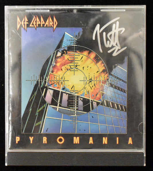 Joe Elliott Signed/Autographed Def Leppard Pyromania CD Cover JSA BA208672
