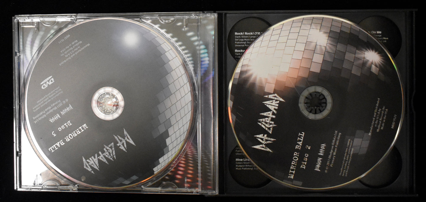 Joe Elliott Signed Def Leppard Mirror Ball Live & More CD Cover JSA BA208673