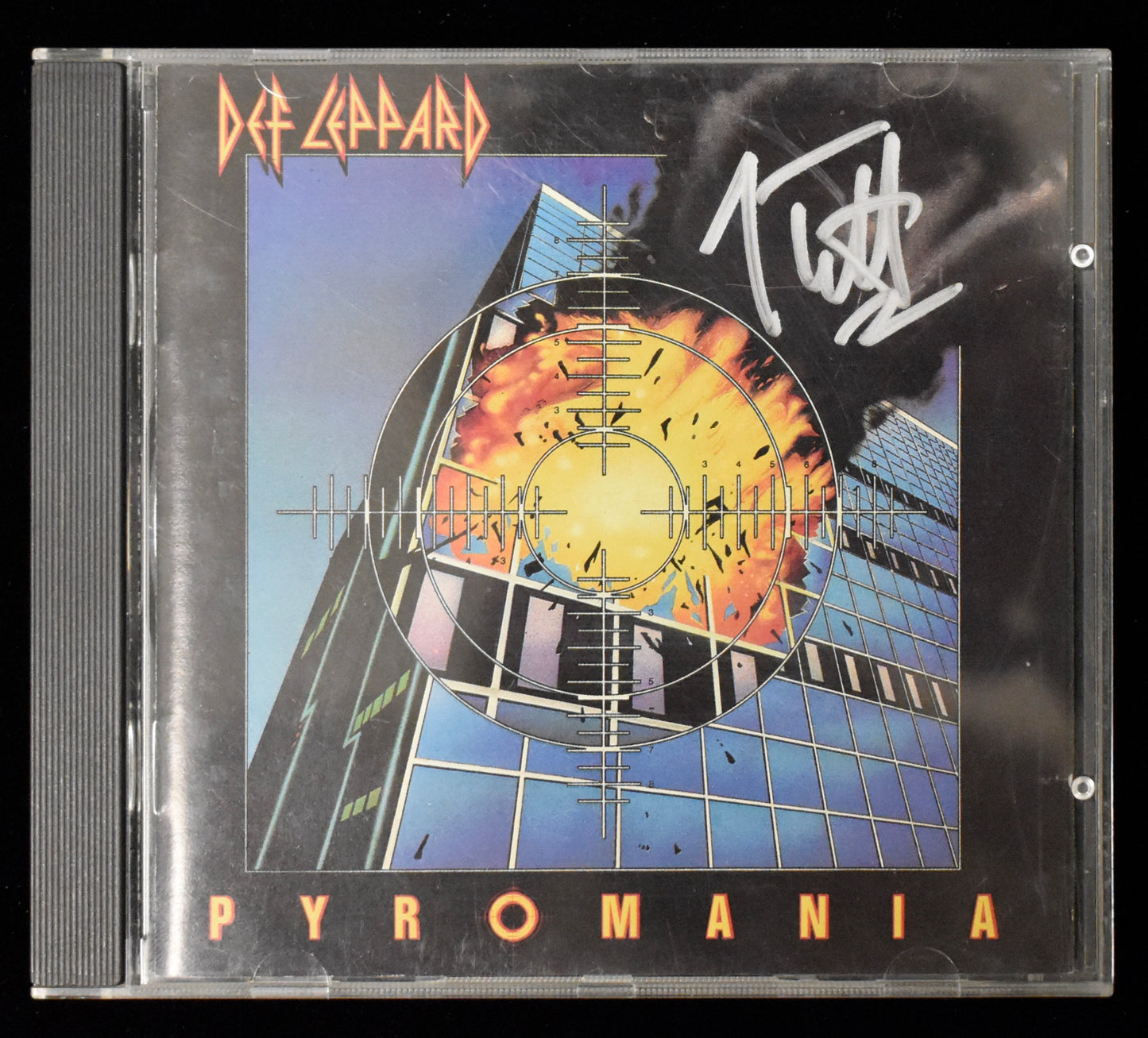 Joe Elliott Signed/Autographed Def Leppard Pyromania CD Cover JSA BA208648