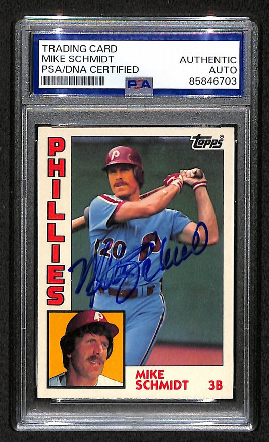 Mike Schmidt 1984 Topps Tiffany Card # 700 Phillies HOF Signed PSA/DNA 209385