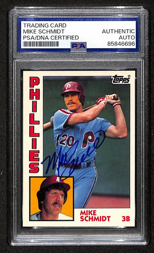 Mike Schmidt 1984 Topps Tiffany Card # 700 Phillies HOF Signed PSA/DNA 209386