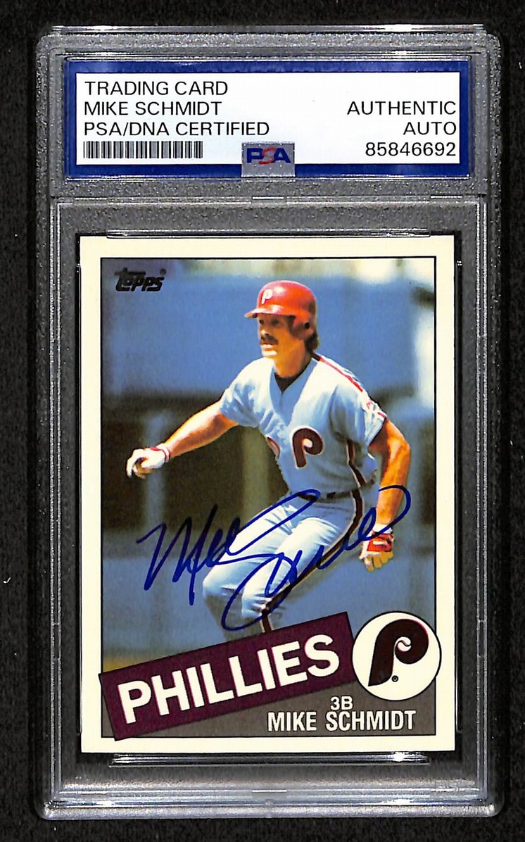 Mike Schmidt 1985 Topps Tiffany Card # 500 Phillies HOF Signed PSA/DNA 209391
