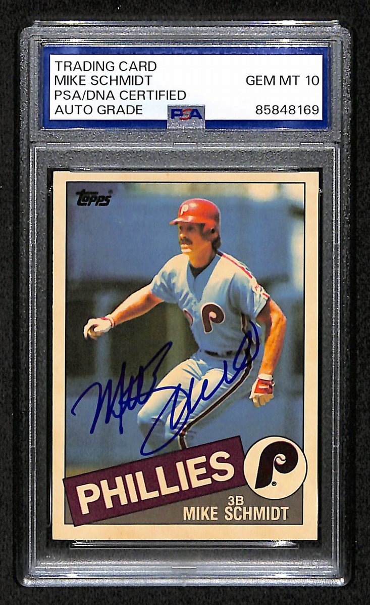 Mike Schmidt 1985 Topps Tiffany Card # 500 Phillies HOF Signed PSA/DNA 10 209380