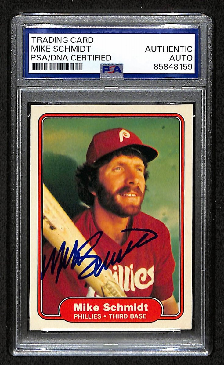 Mike Schmidt 1982 Fleer Card #258 Phillies HOF Signed/Autographed PSA/DNA 209360