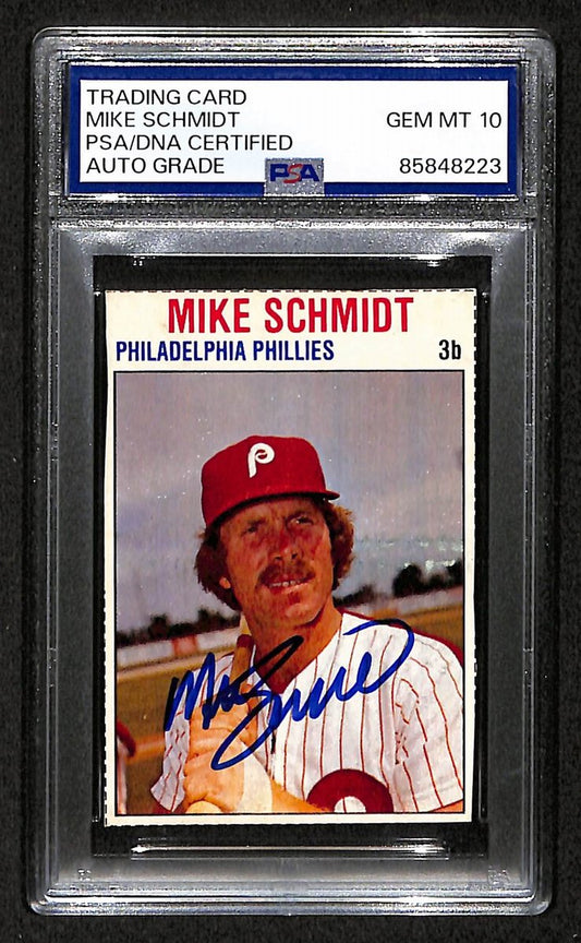 Mike Schmidt 1979 Hostess Card #9 Phillies HOF Signed PSA/DNA Auto GEM 10 209370